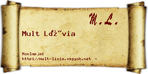 Mult Lívia névjegykártya